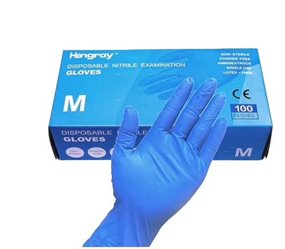 100 Pcs X Disposable Nitrile Examination Blue Powder-Free Gloves - Extra Large