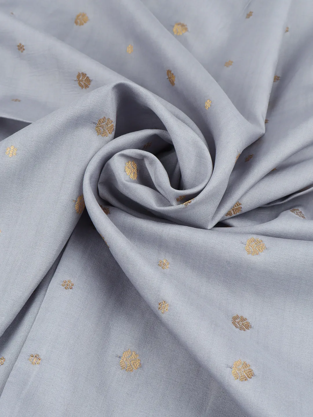 100% Pure Silk Shirt Fabric Grey