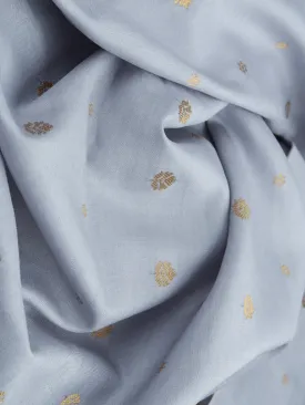 100% Pure Silk Shirt Fabric Grey