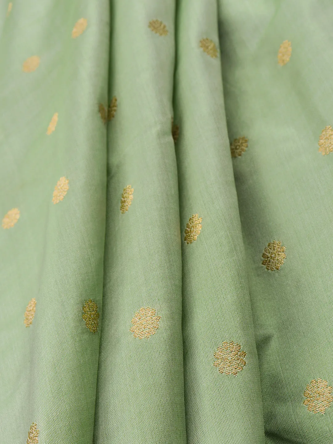 100% Pure Silk Shirt Fabric Pista Green