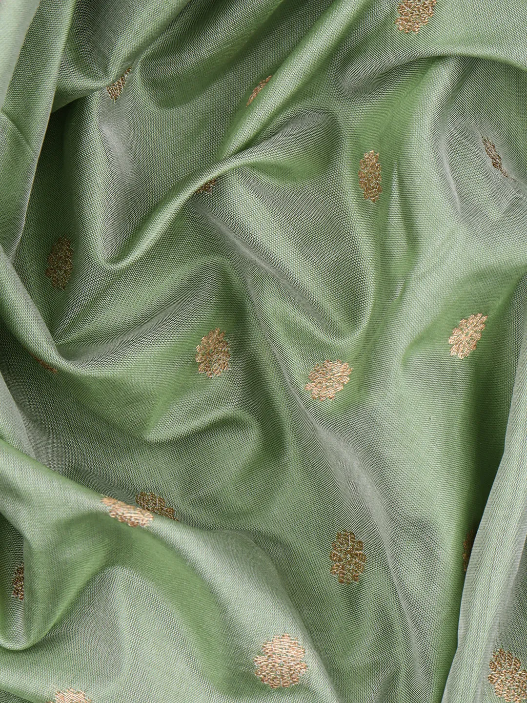 100% Pure Silk Shirt Fabric Pista Green