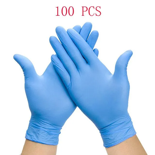 100PCS Disposable Gloves Non Latex Non Vinyl Nitrile Disposable Ultra-thin Gloves black Grade for hygiene areas Size S M L XL