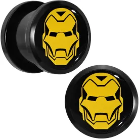 1/2 Licensed Iron Man Acrylic Screw Fit Plugs Set