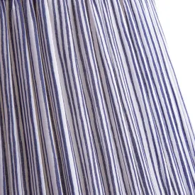 16cm empire shade in navy candy stripe block printed cotton