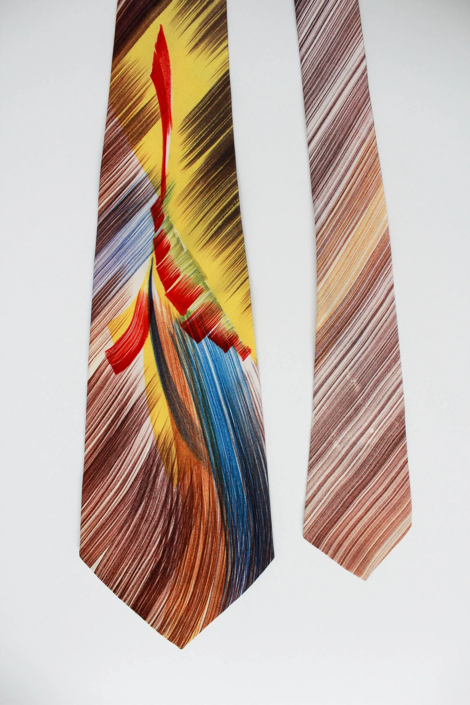 1940s Hand Painted Abstract Necktie