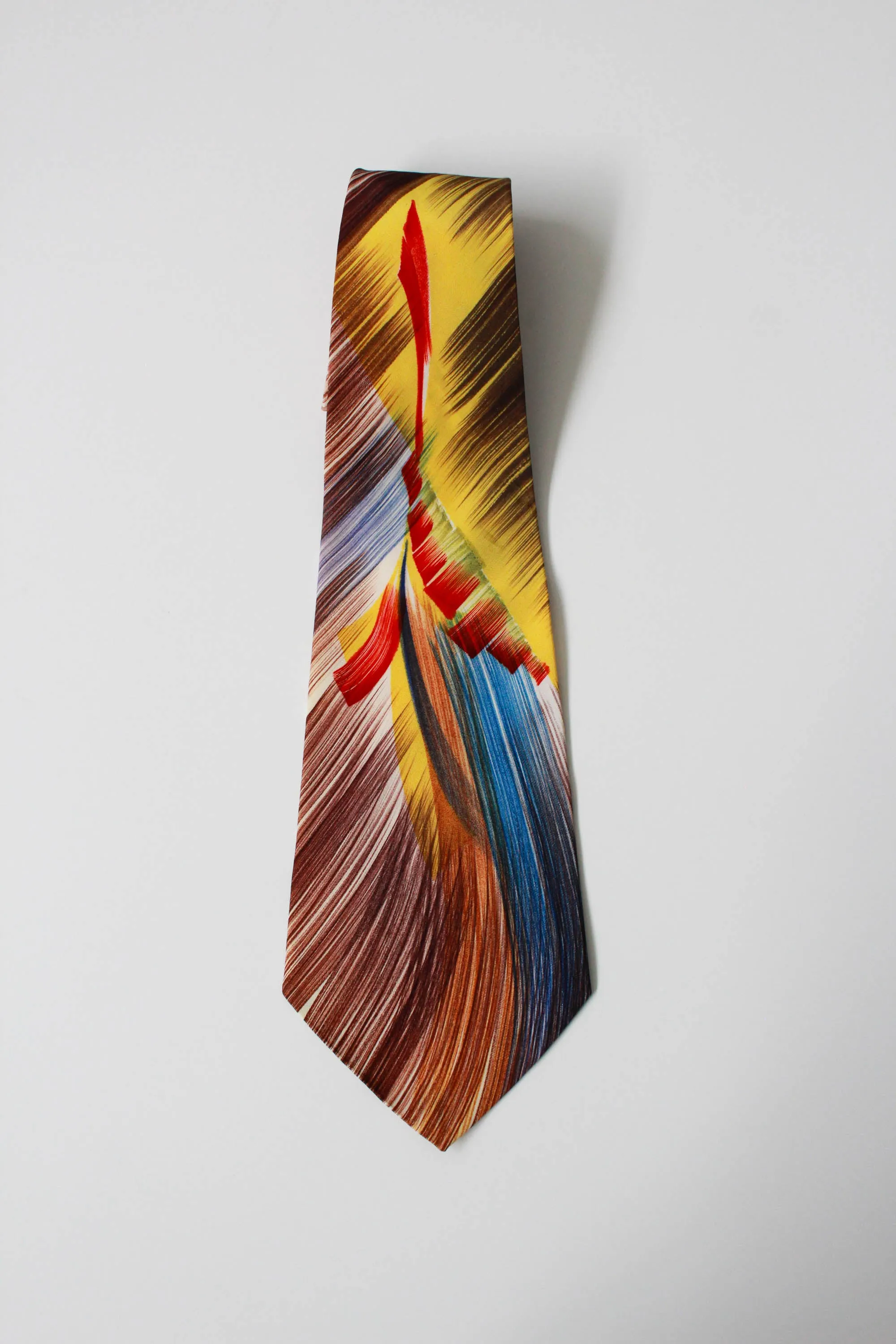 1940s Hand Painted Abstract Necktie