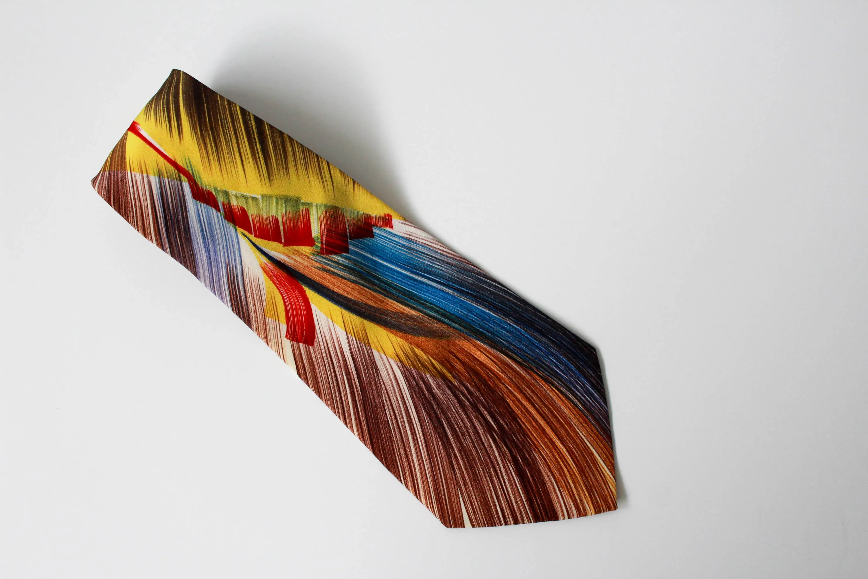 1940s Hand Painted Abstract Necktie