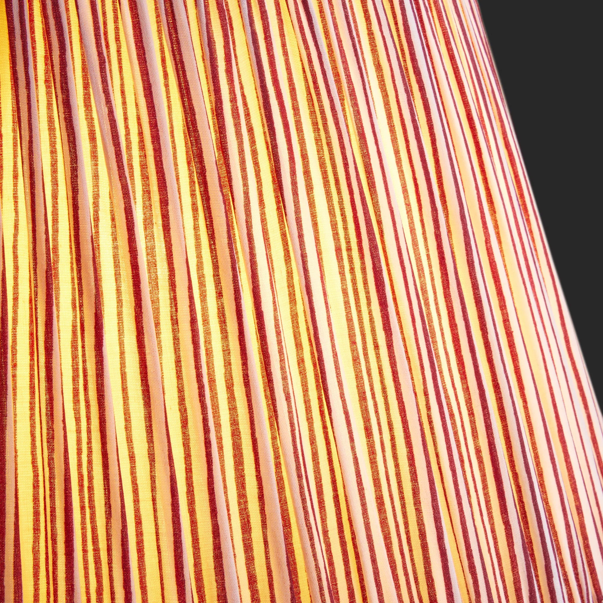 20cm empire shade in ruby candy stripe block printed cotton