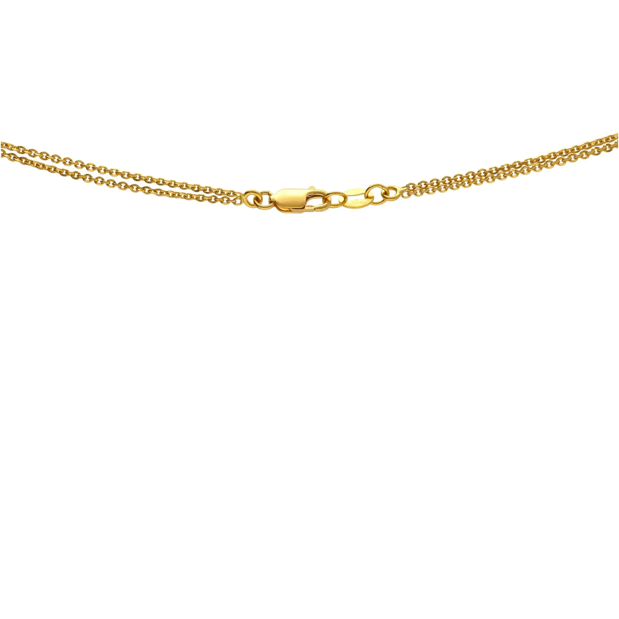 22K Gold Chain with Rose Gold Accented balls, 28 inches