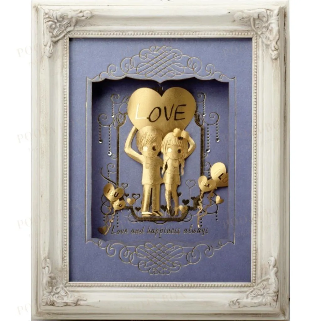 24K Gold Foil Love Couple