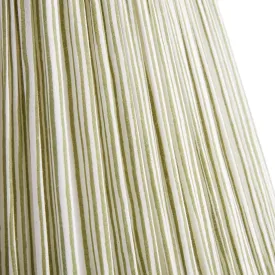 25cm empire shade in green candy stripe block printed cotton