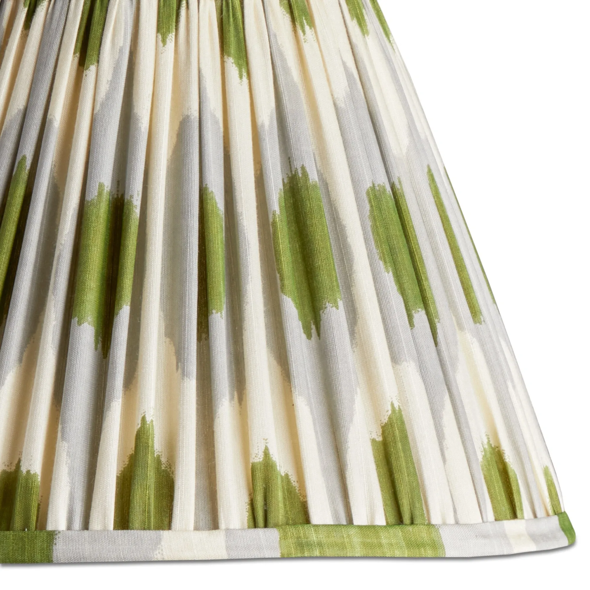 25cm empire shade in grey green egg & spoon silk ikat