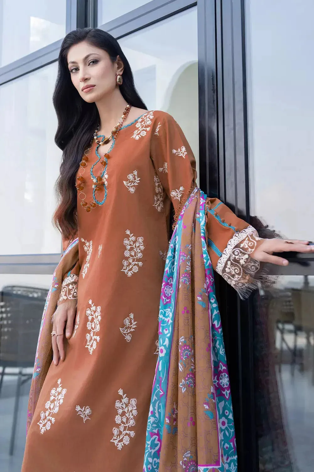 3PC Embroidered Unstitched Lawn Suit KSE-2623