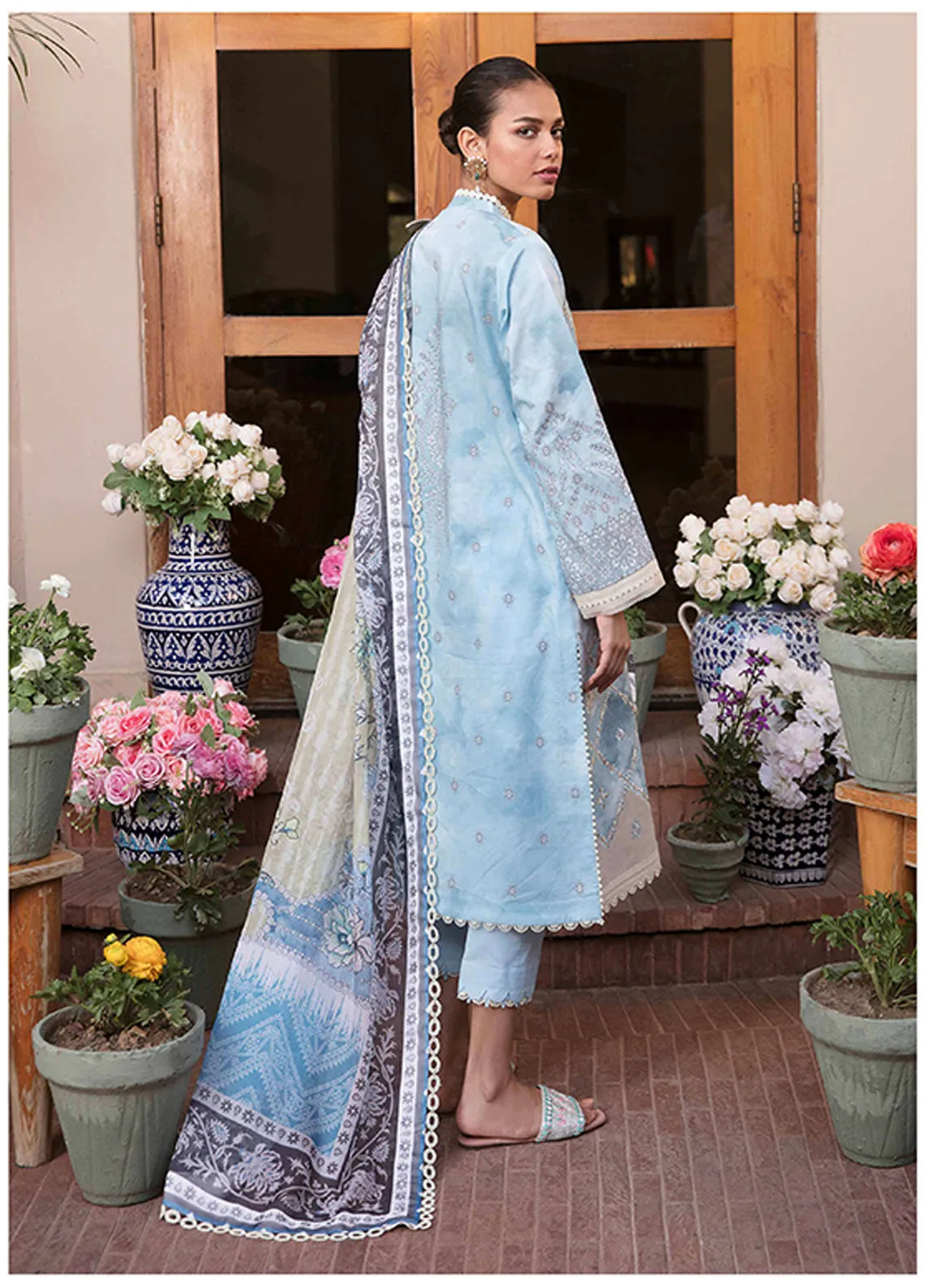 Afsanah By Seran Embroidered Lawn Unstitched 3 Piece Suit - 10