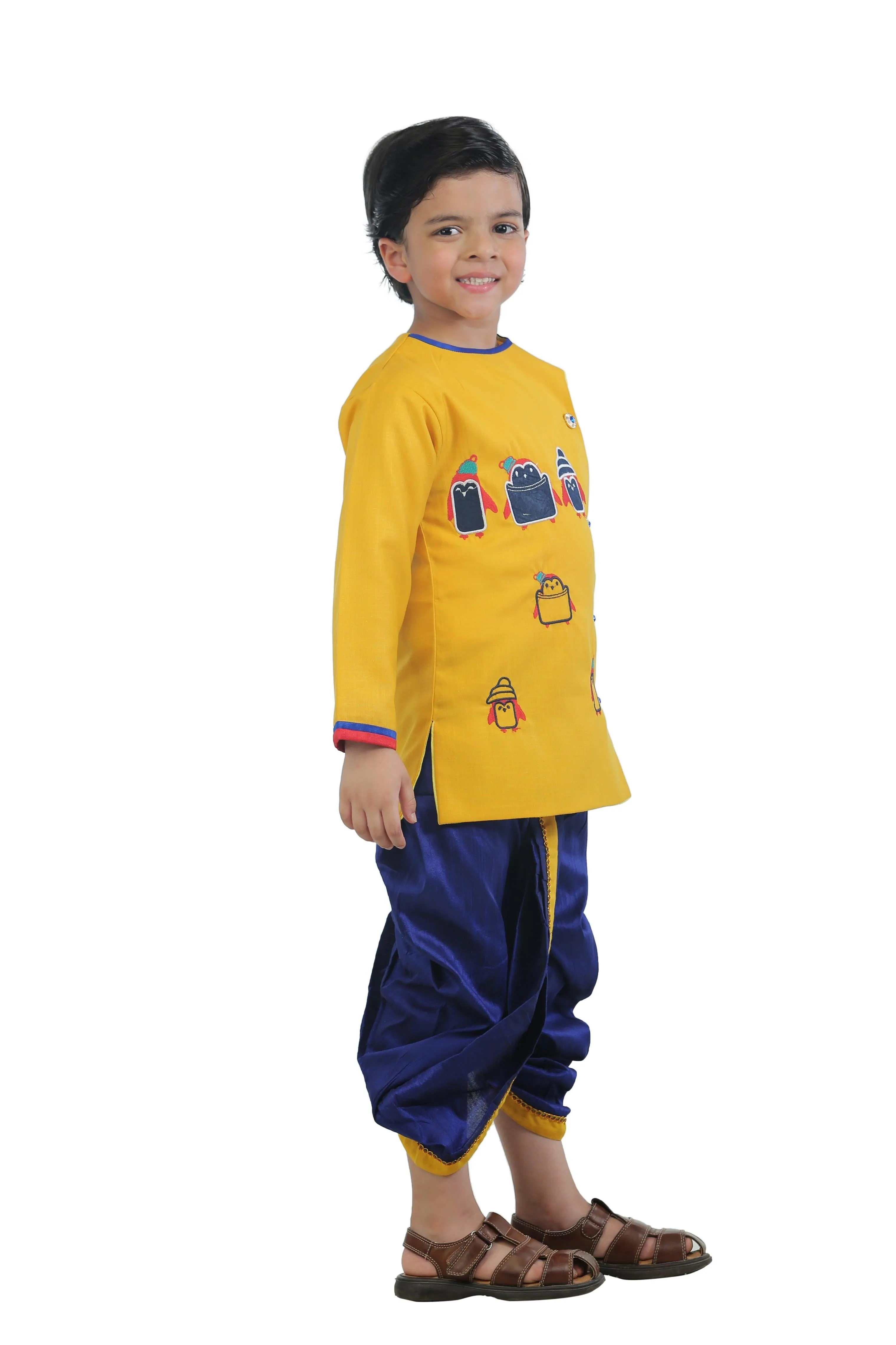 Ahhaaaa Kids Ethnic Cotton Krishna Dress Set for Boys