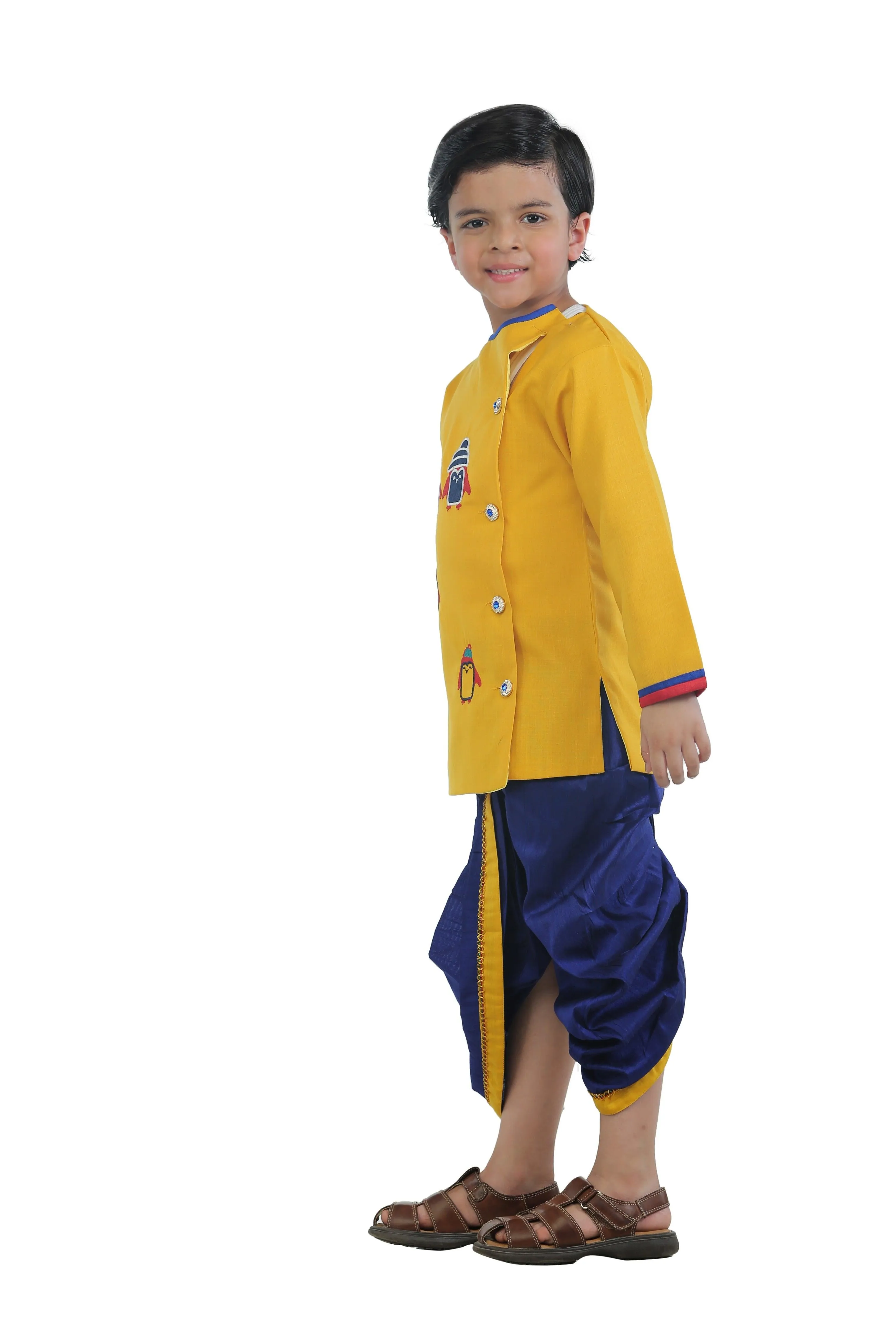 Ahhaaaa Kids Ethnic Cotton Krishna Dress Set for Boys