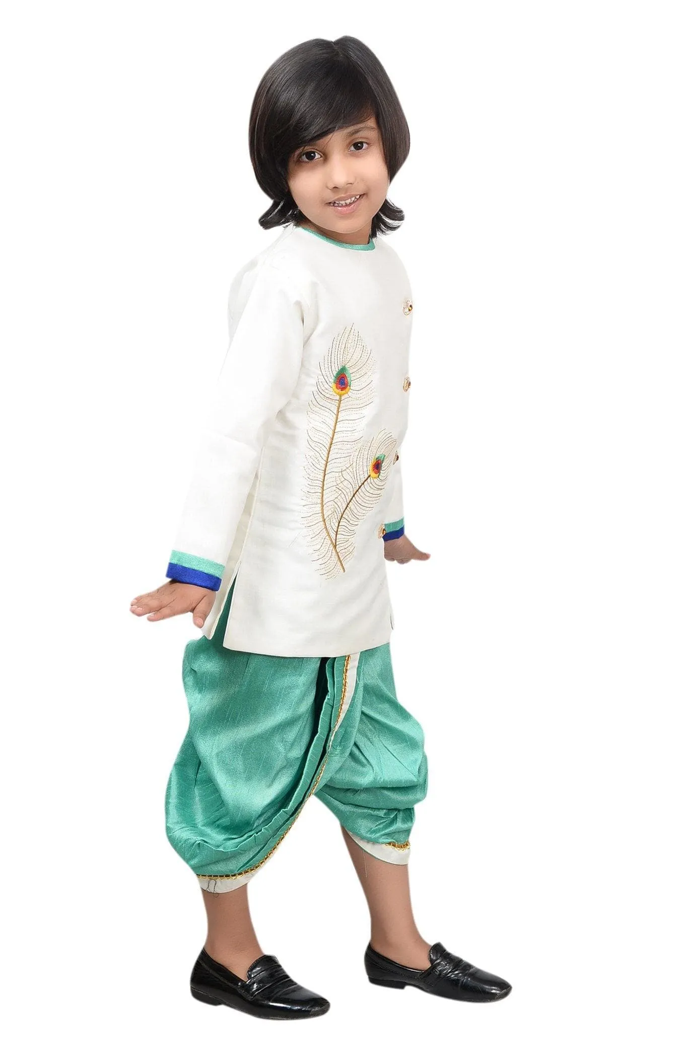 Ahhaaaa Kids Ethnic Cotton Krishna Dress Set for Boys