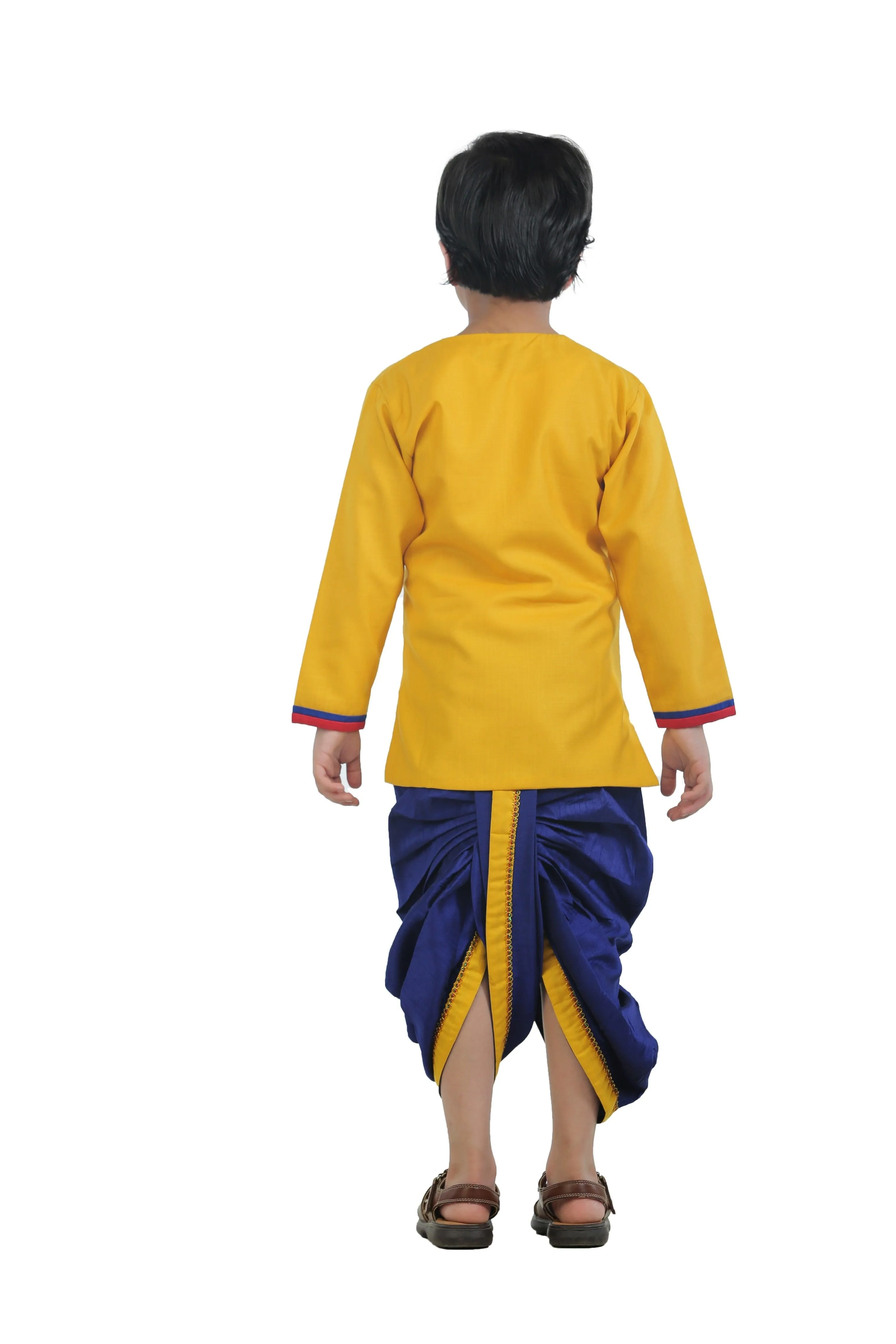 Ahhaaaa Kids Ethnic Cotton Krishna Dress Set for Boys