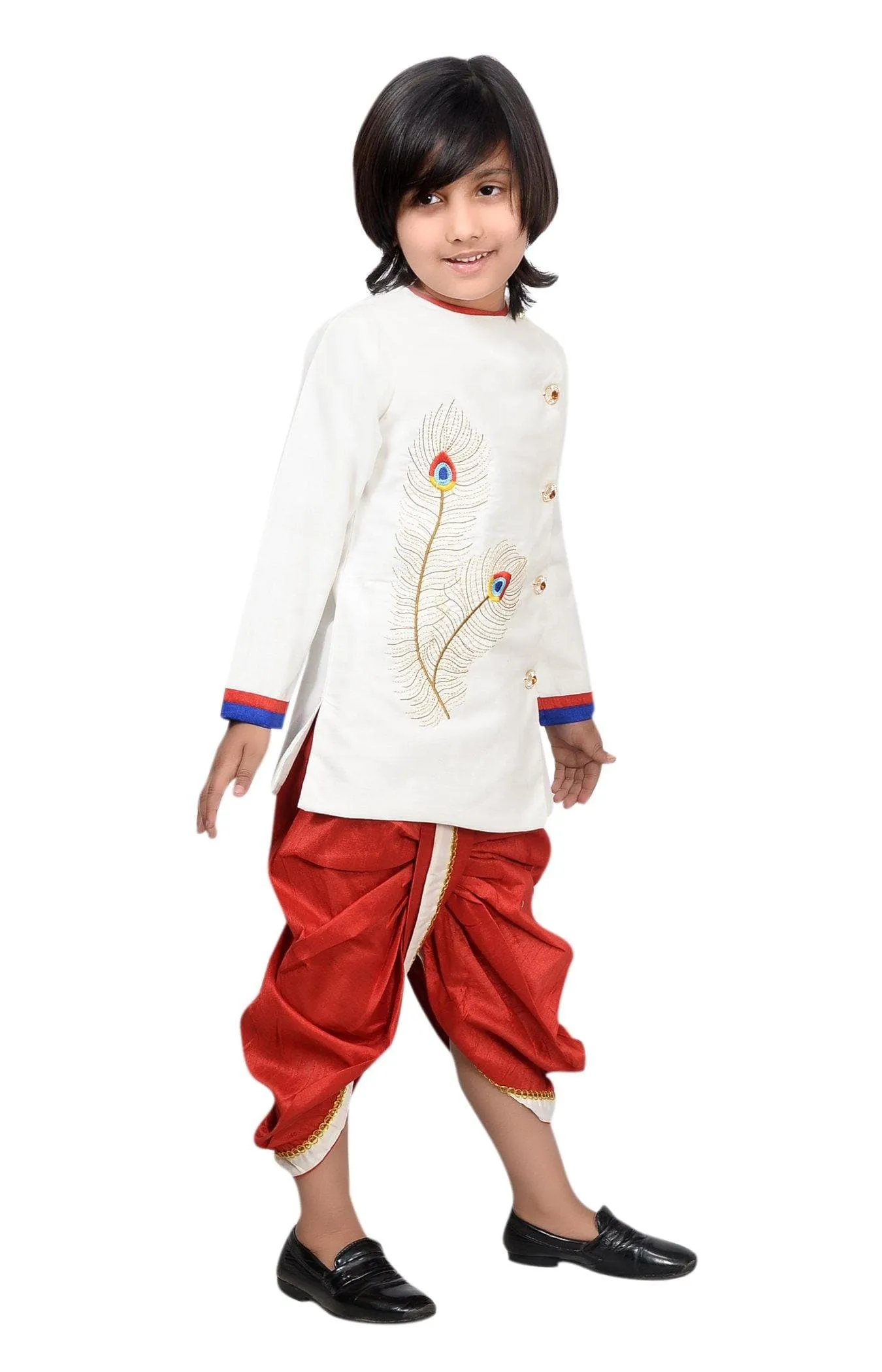 Ahhaaaa Kids Ethnic Cotton Krishna Dress Set for Boys