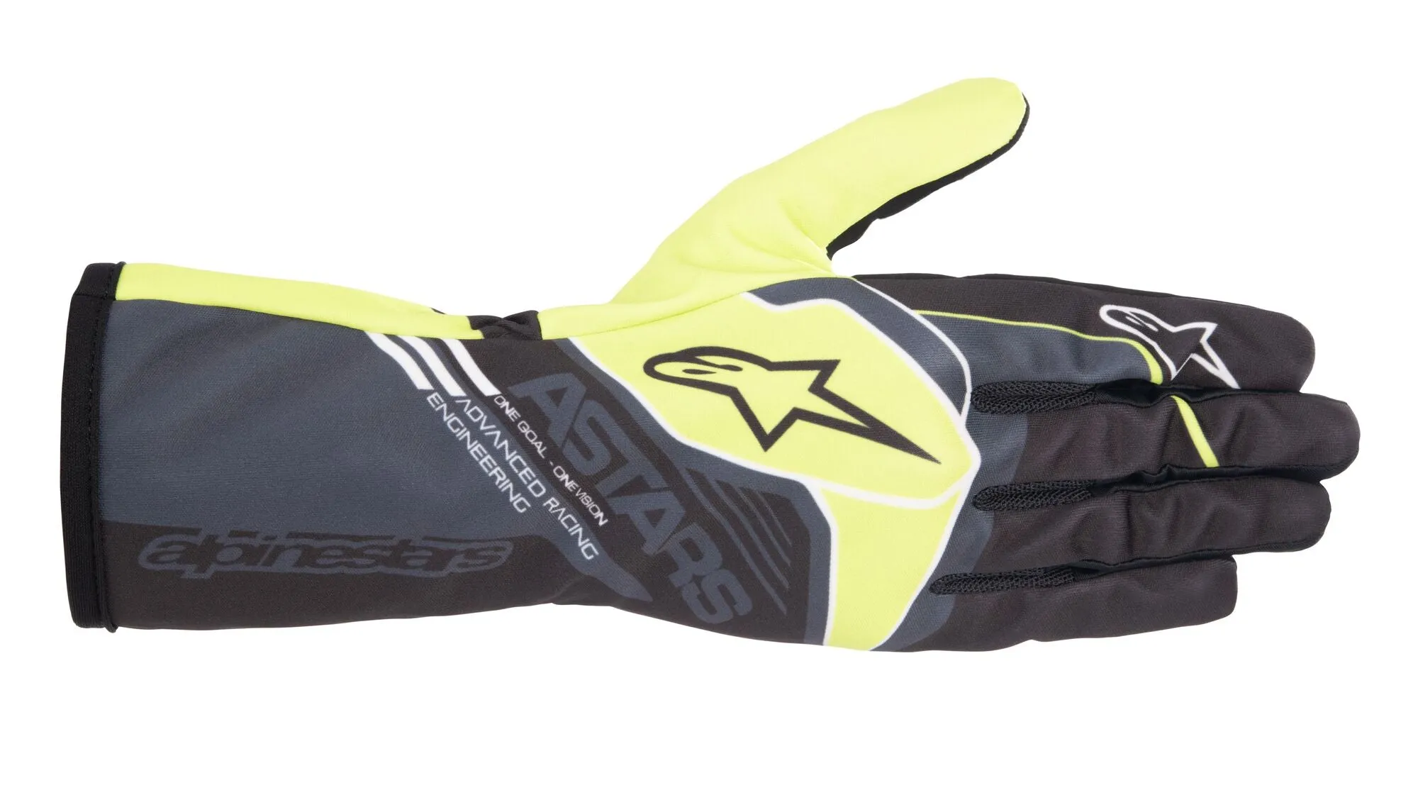 ALPINESTARS 3552023_164_XL TECH 1 K RACE v2 CORPORATE Kart gloves, anthracite/lime, Size XL