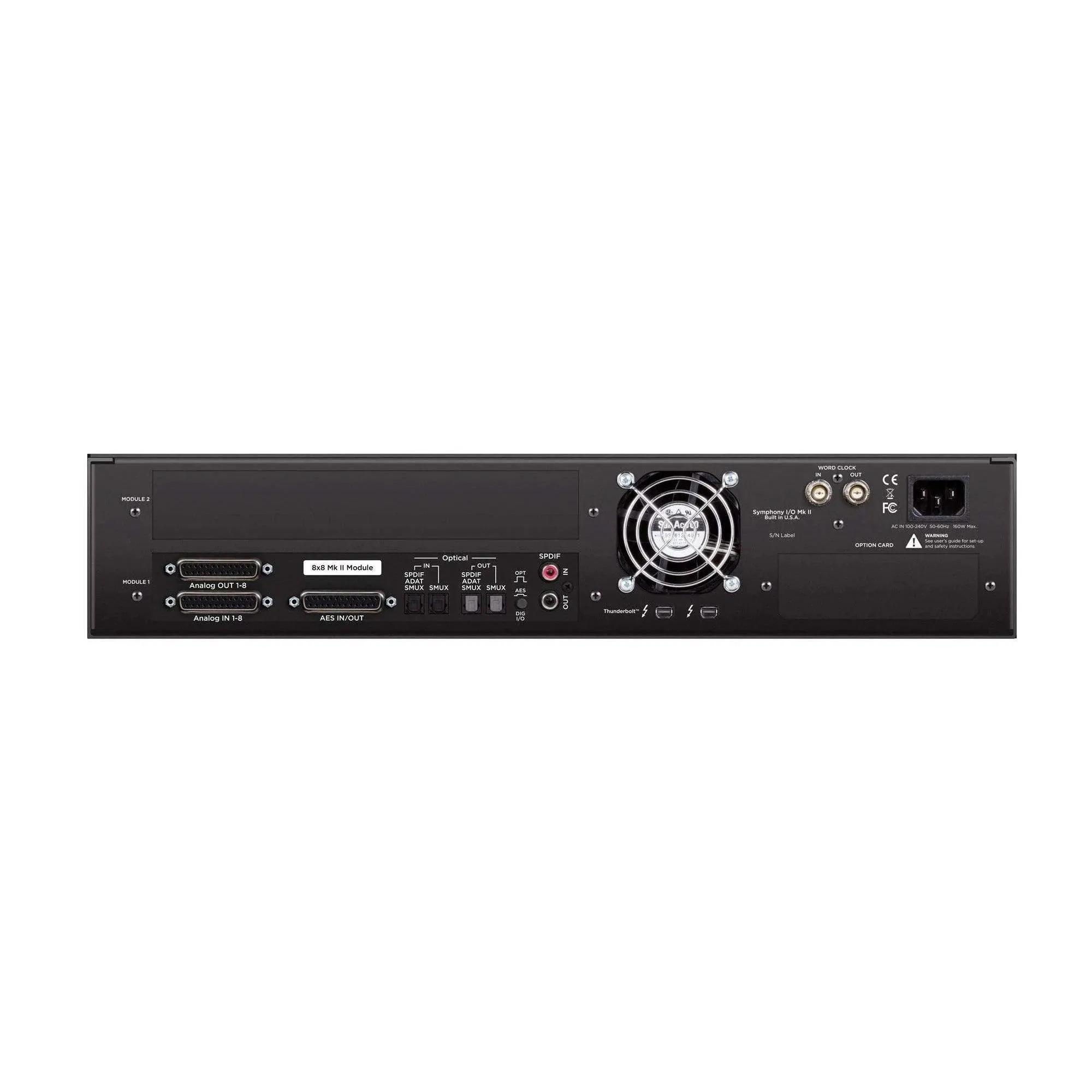 Apogee Symphony I/O MKII Thunderbolt Chassis with 16 Analog In   16 Analog Out   8 Mic Pre Amp Module