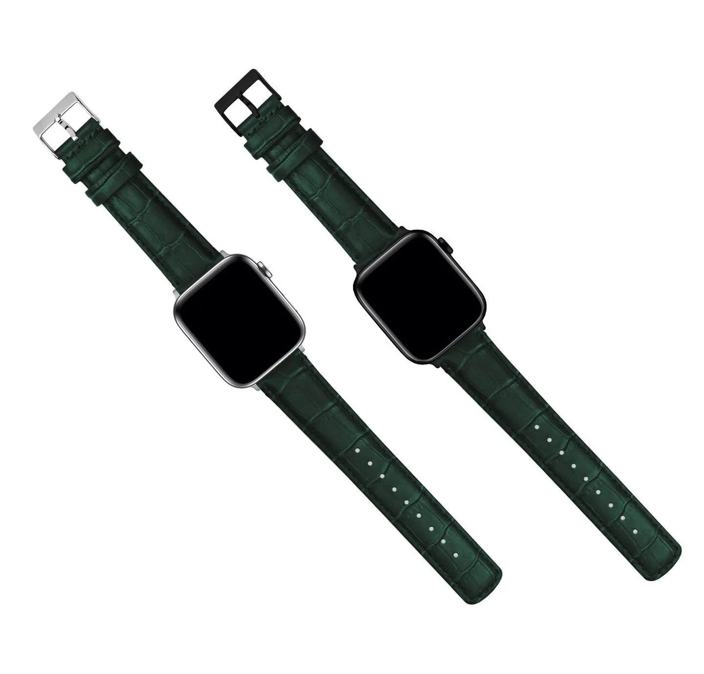 Apple Watch Forest Green Alligator Grain Leather Watch Band