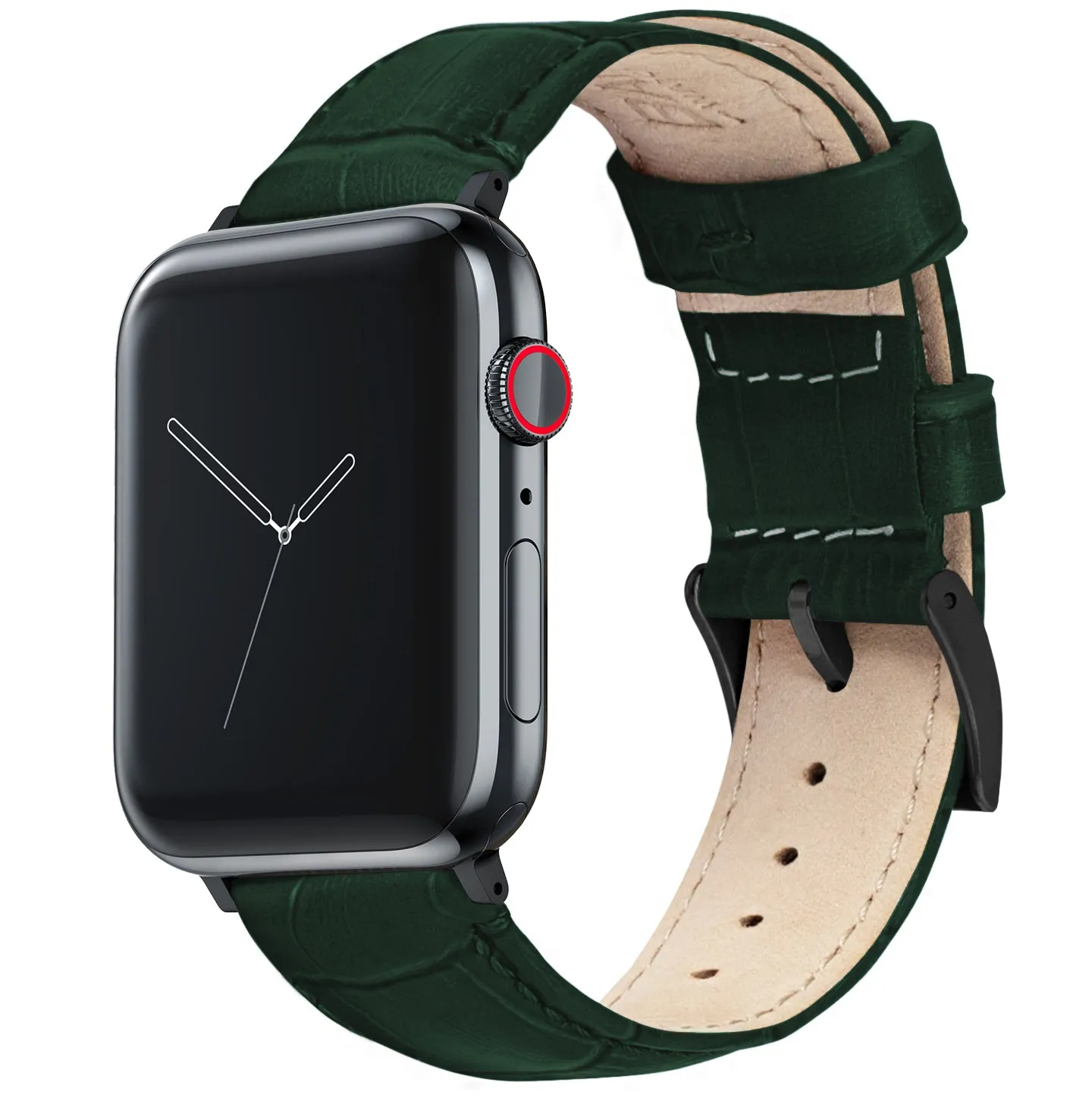 Apple Watch Forest Green Alligator Grain Leather Watch Band