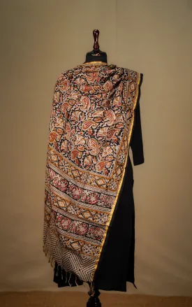 Art Silk Hand Blocked Kalamkari Dupatta 129IOS18