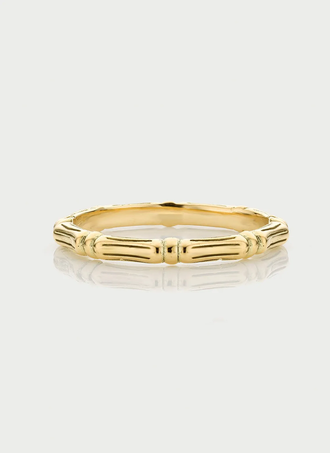 Bamboo ring 14k gold