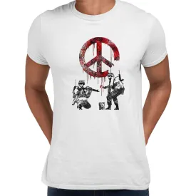 Banksy No War Wall drawing T-shirt Ukraine War Anti Russia