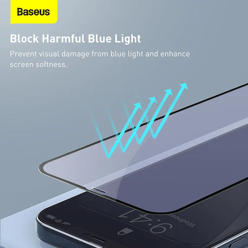 Baseus 0.23mm Curved Tempered Glass Screen With Crack-Resistant Edges for iPhone 12/12 Pro Max (SGAPIPH61P-PE01)