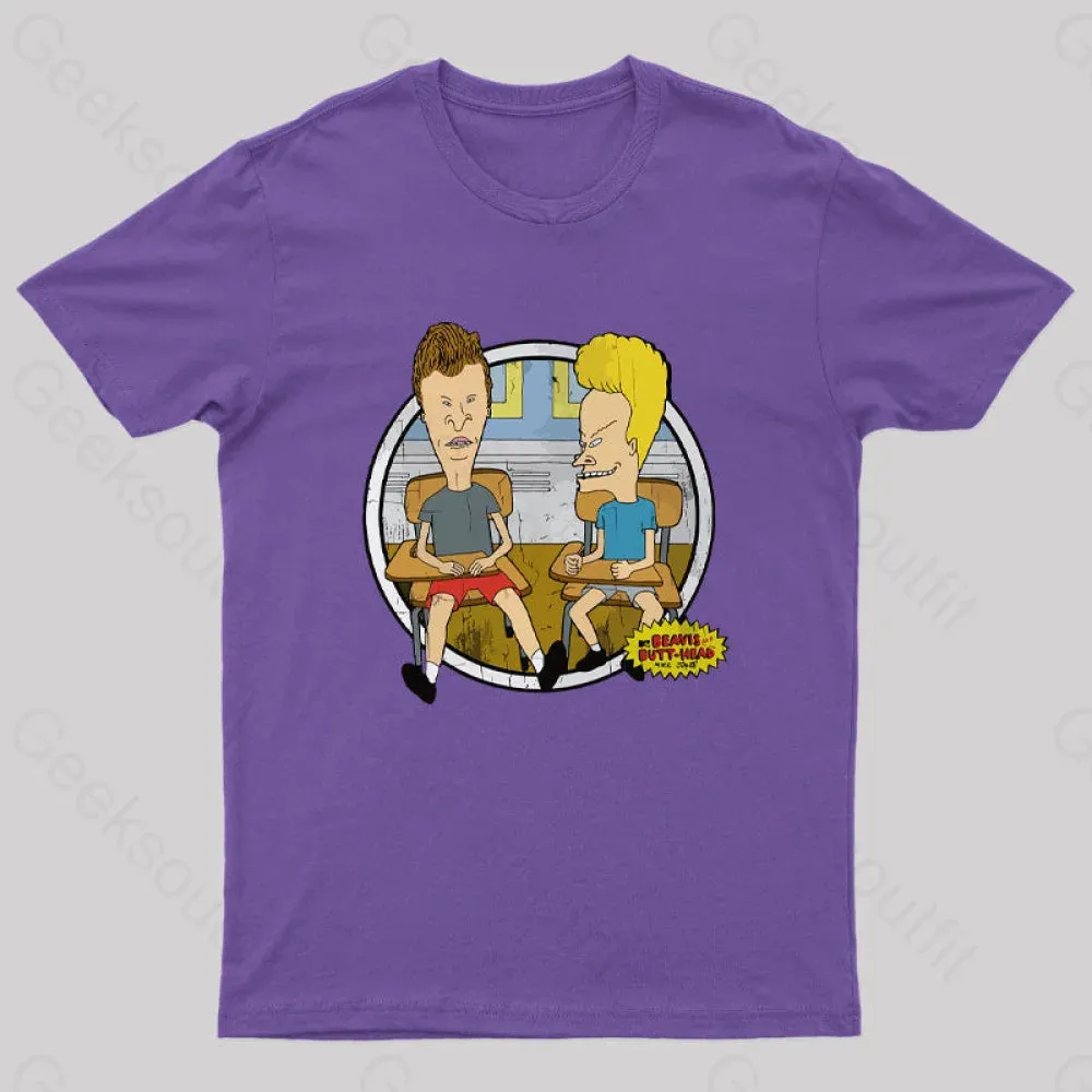 Beavis And Butt Head Classroom Portrait Nerd T-Shirt