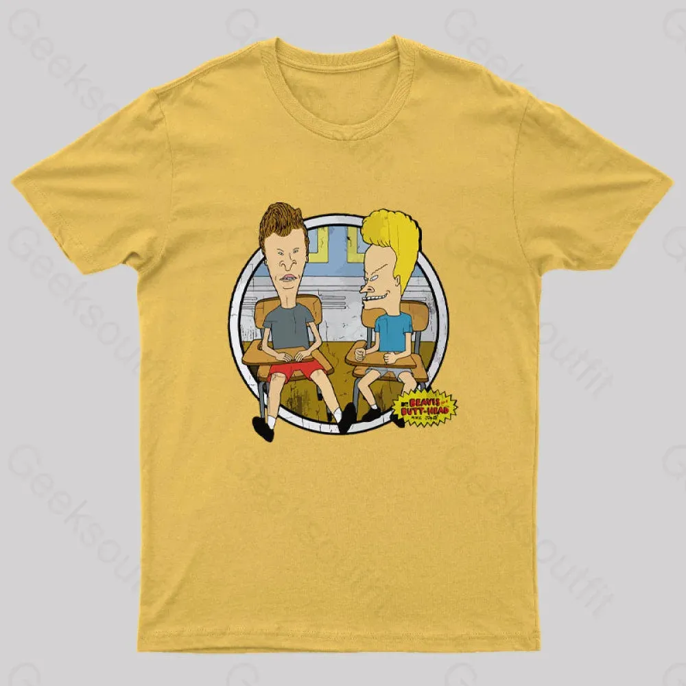 Beavis And Butt Head Classroom Portrait Nerd T-Shirt