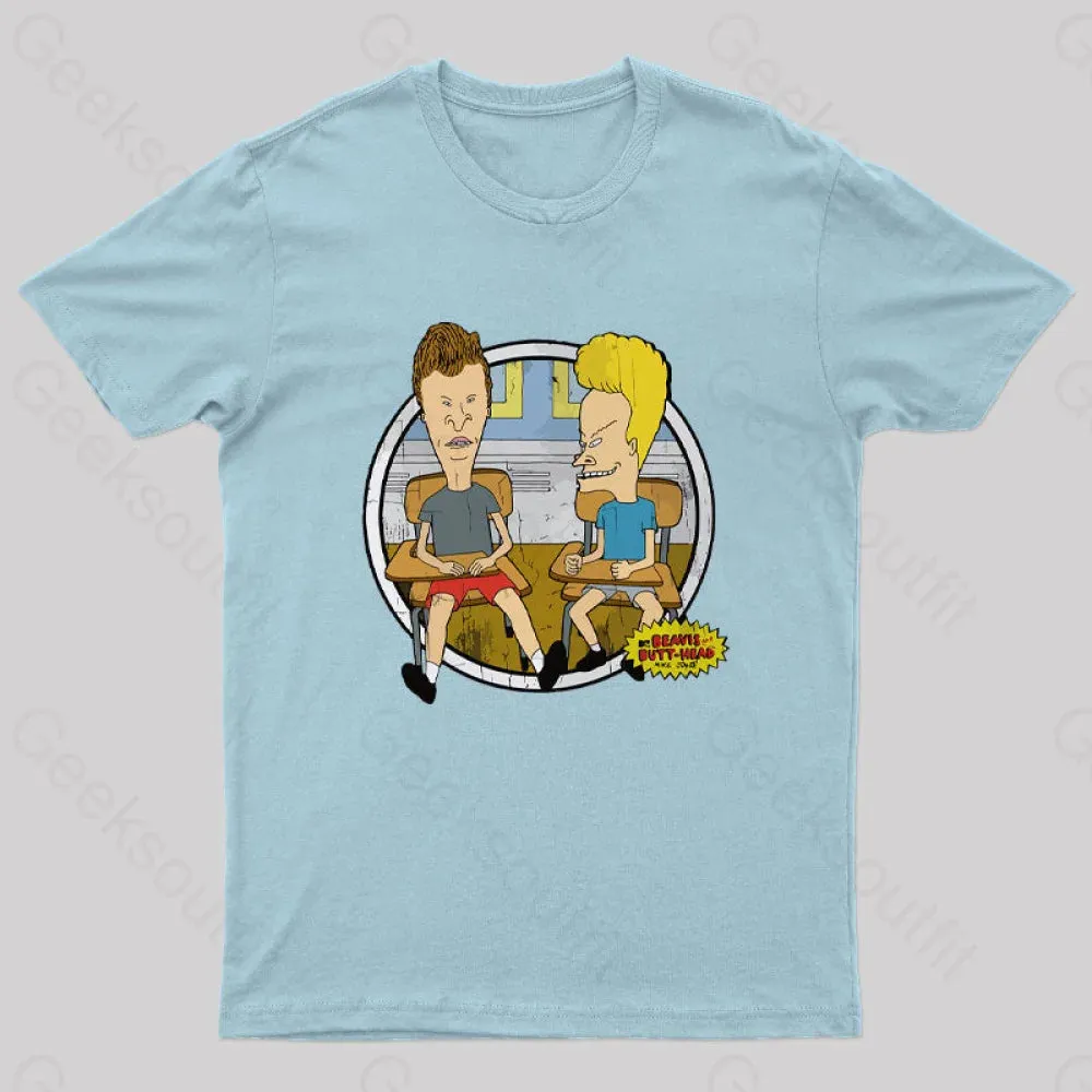 Beavis And Butt Head Classroom Portrait Nerd T-Shirt