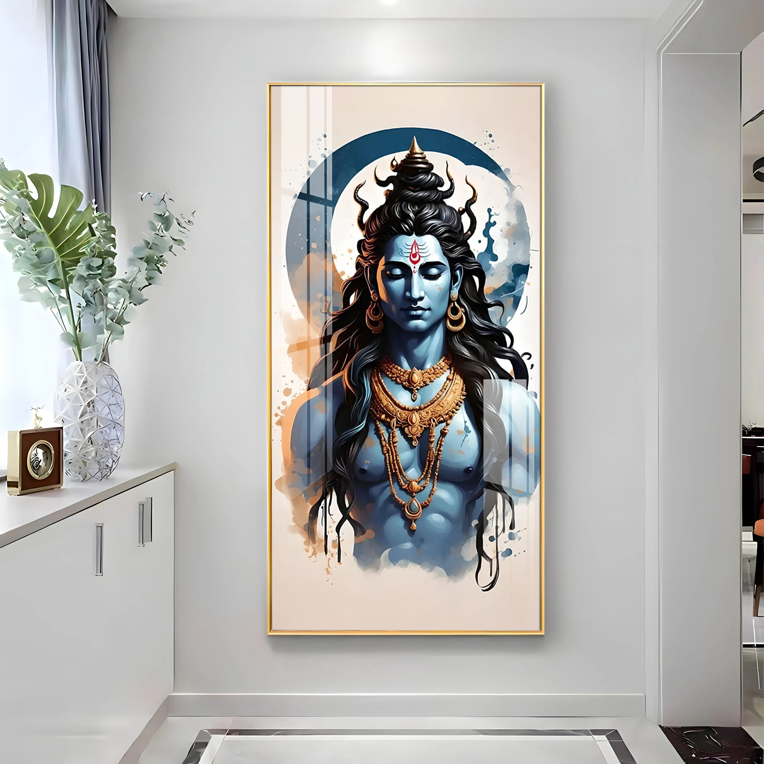 Bholenath Premium Acrylic Vertical Wall Art