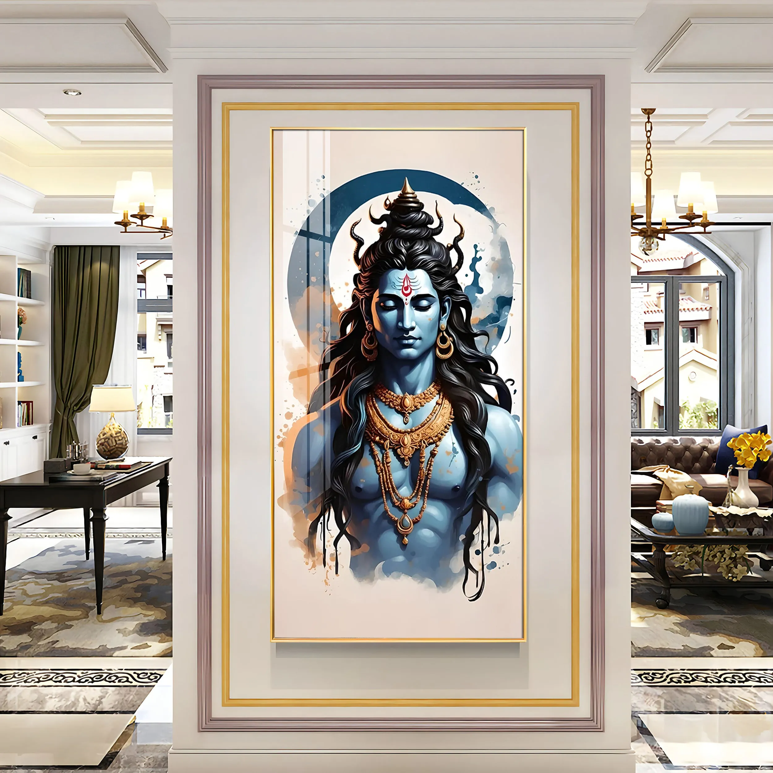 Bholenath Premium Acrylic Vertical Wall Art