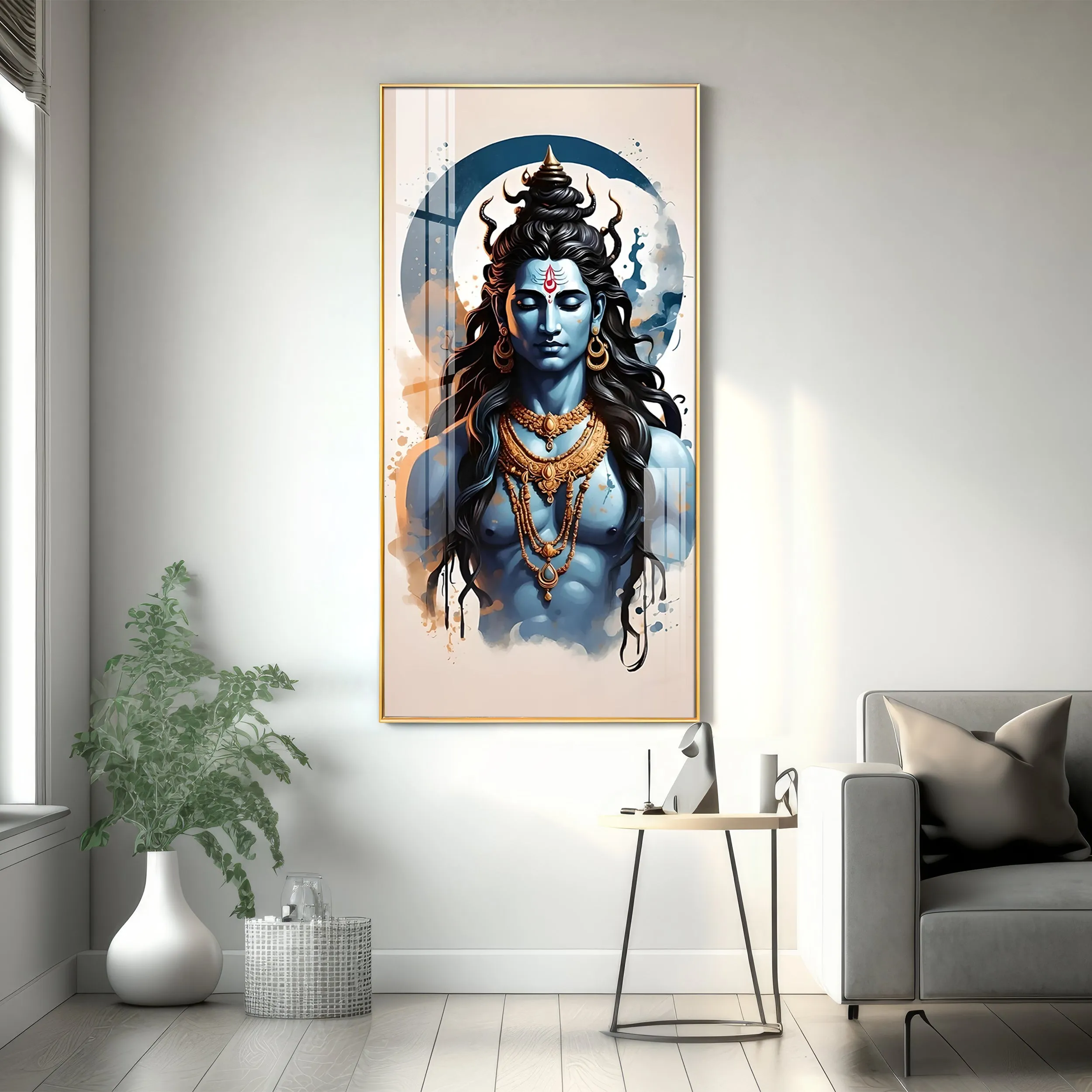 Bholenath Premium Acrylic Vertical Wall Art