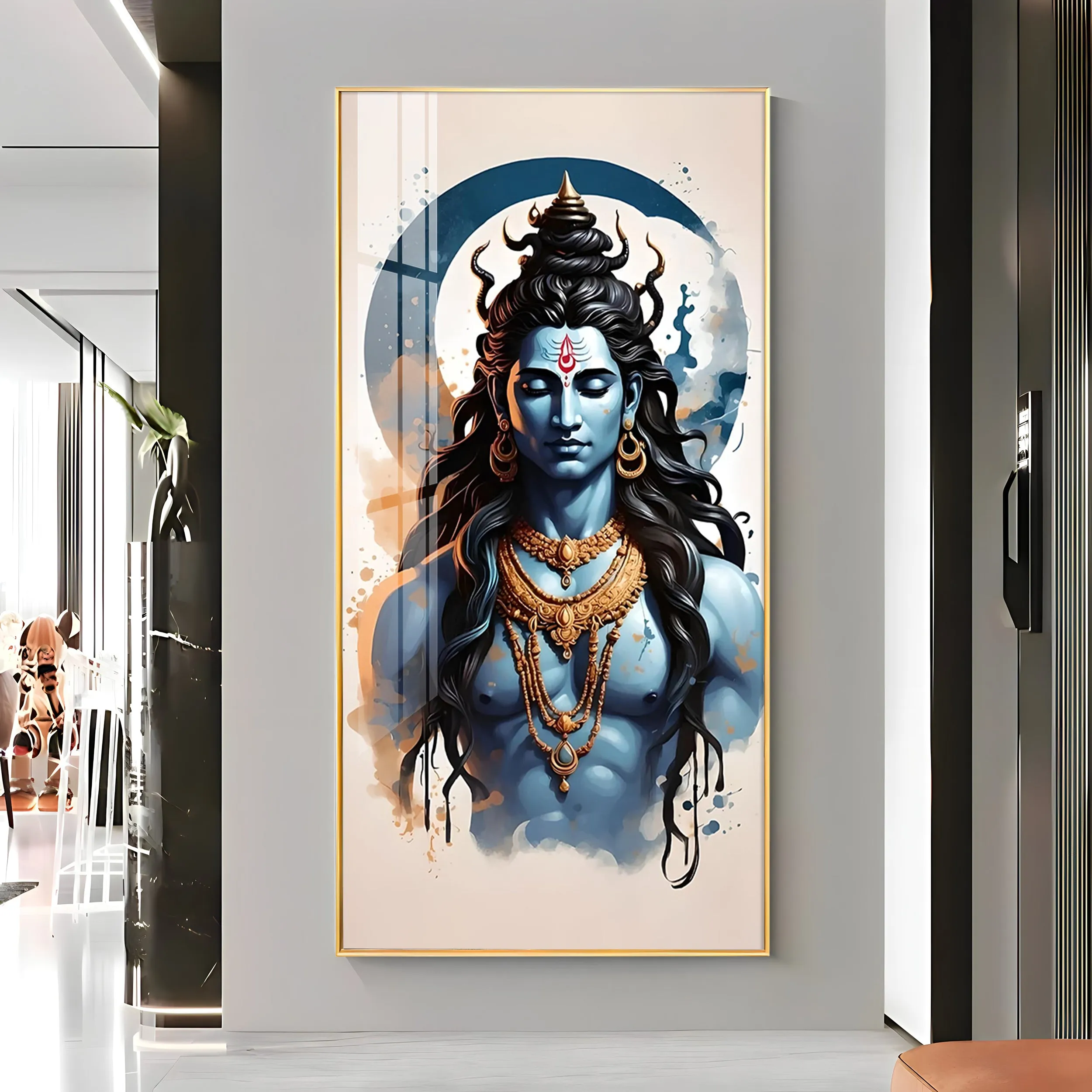 Bholenath Premium Acrylic Vertical Wall Art