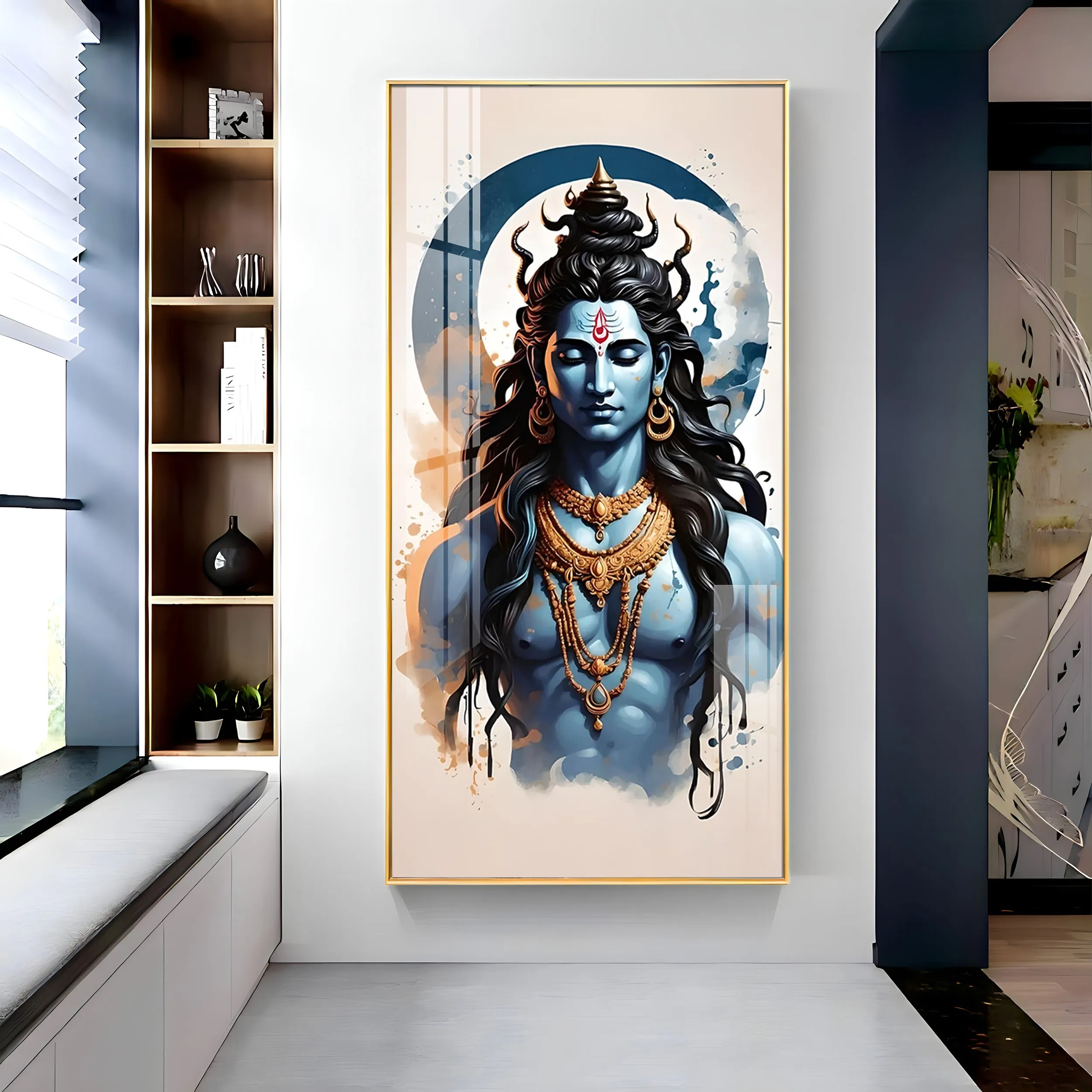 Bholenath Premium Acrylic Vertical Wall Art