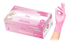 BioGrip Pink™ Nitrile Gloves - Pack of 200