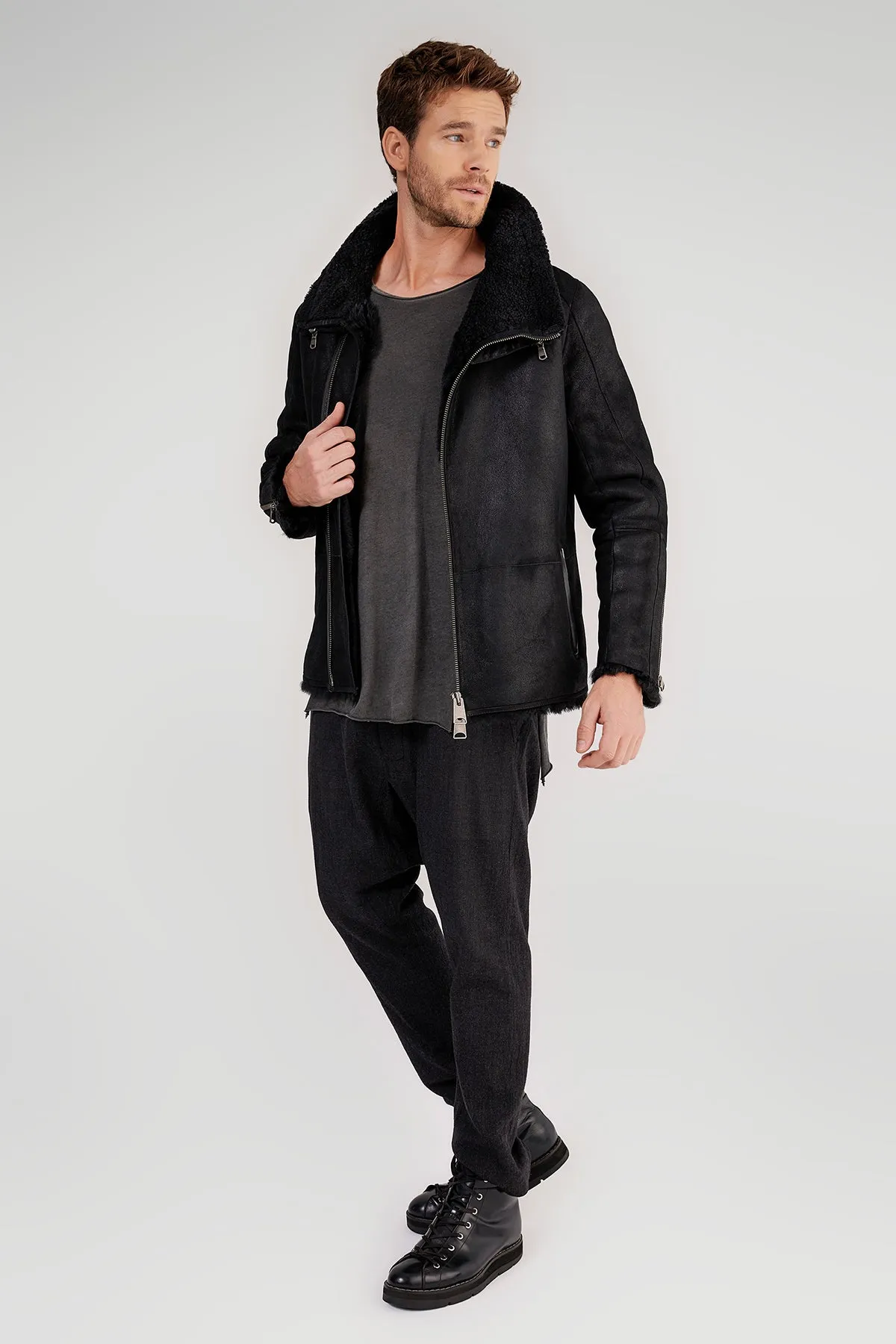 Black Shearling Jacket