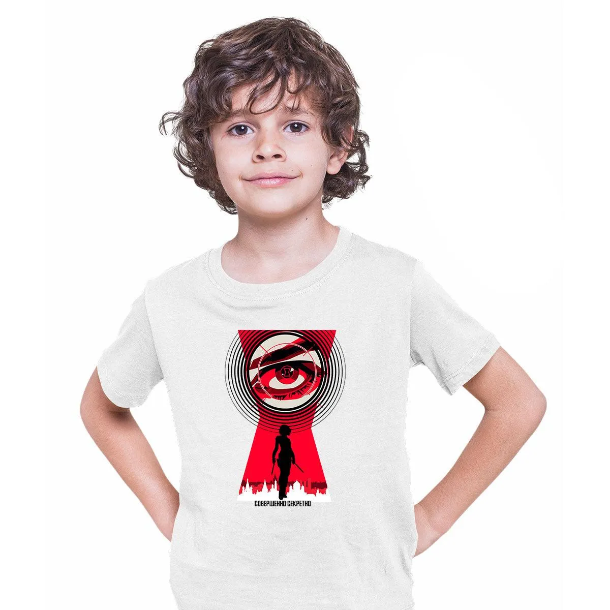 Black Widow Minimal Poster Movie Scarlett Natasha Romanoff Marvel Kids Gift T-shirt for Kids