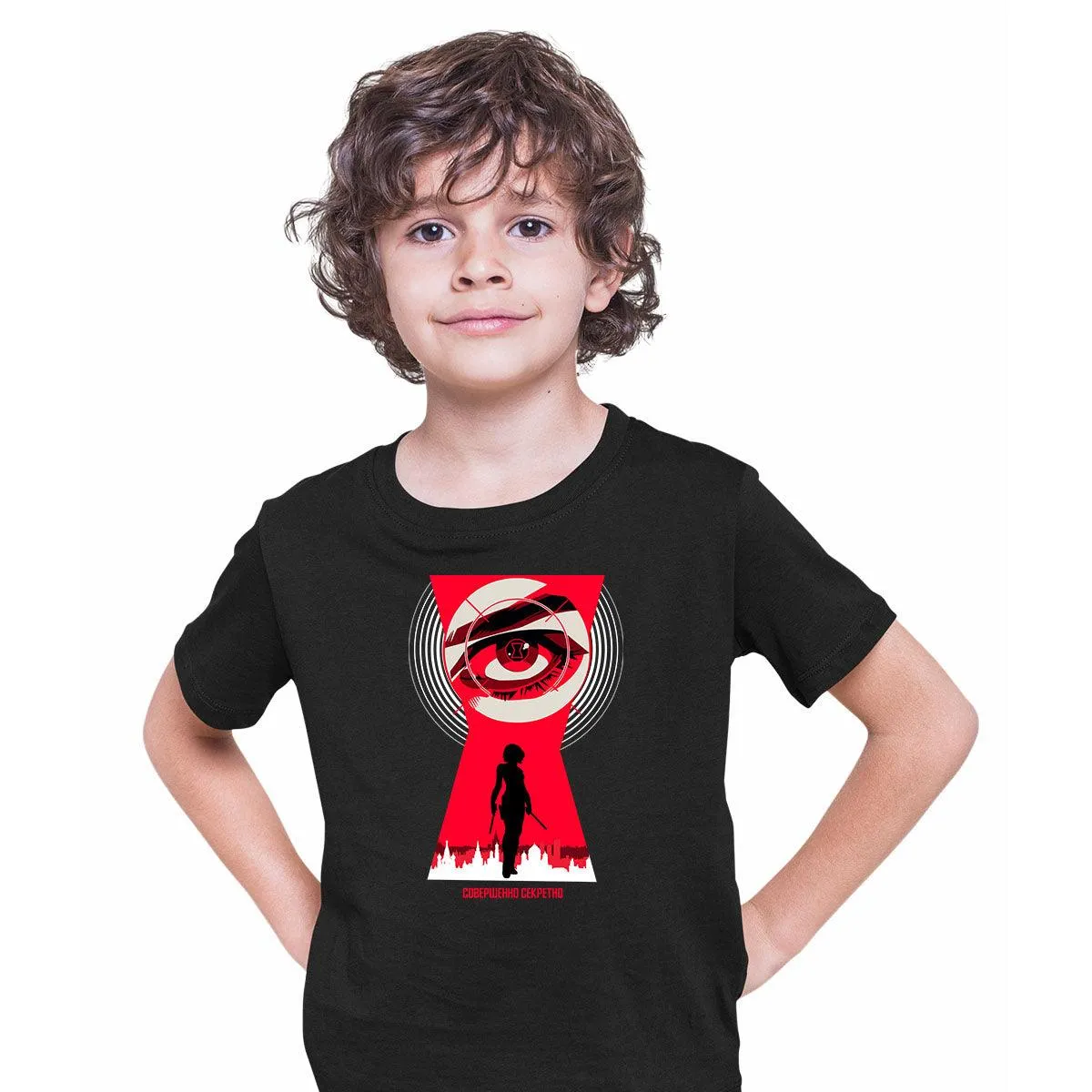 Black Widow Minimal Poster Movie Scarlett Natasha Romanoff Marvel Kids Gift T-shirt for Kids