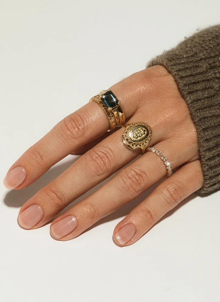 Blake scroll ring 14k gold