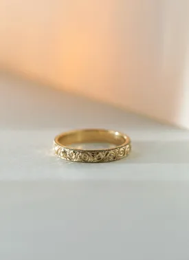 Blake scroll ring 14k gold