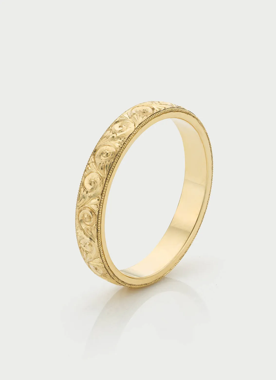 Blake scroll ring 14k gold