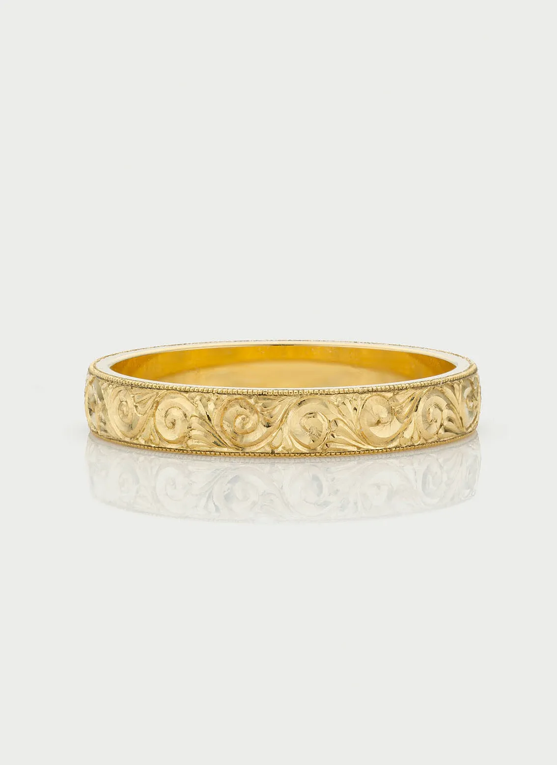 Blake scroll ring 14k gold