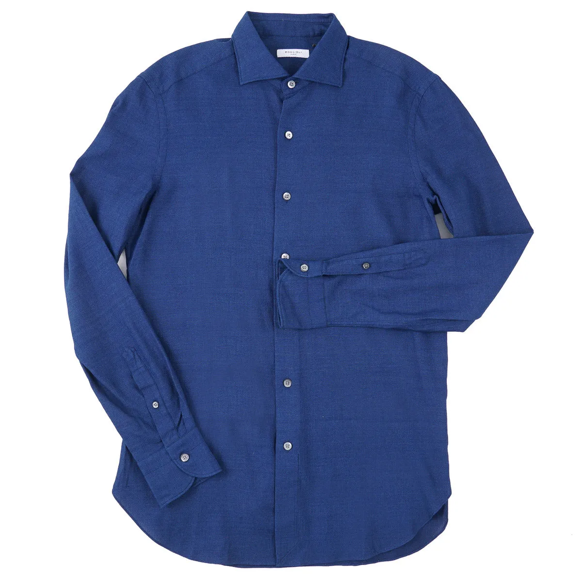 Boglioli Slim-Fit Pique Knit Cotton Shirt