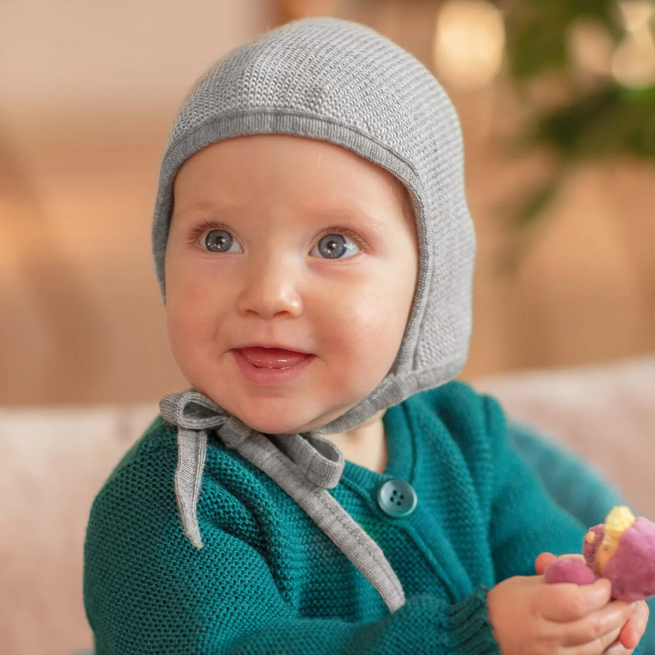 Bonnet in Organic Merino Wool (0-12m)