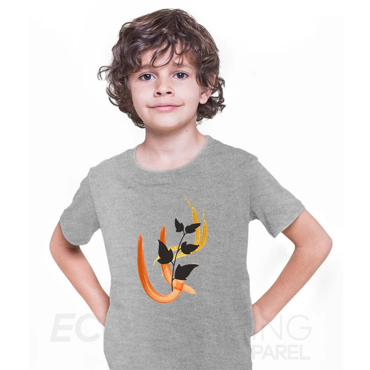 Botanical Tropical Jungle Abstract Novelty Crew Neck Birthday Summer T-shirt for Kids